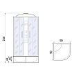 Душевая кабина River Dunay XL 90/44 MT с поддоном - превью 1
