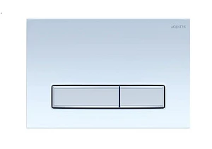 Кнопка смыва Aquatek Slim KDI-0000030 белая глянцевая/хром