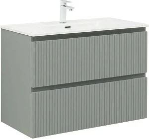 Тумба с раковиной Aquanet Джейн (Flat) 90 подвесной, мисти грин