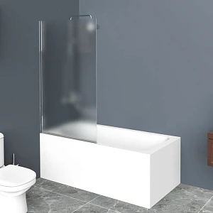 Шторка на ванну BelBagno Uno V-1 90x150 профиль хром, стекло рифленое