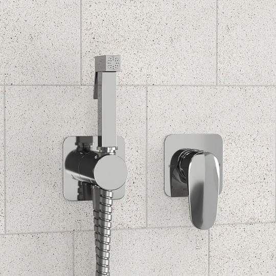 Гигиенический душ WasserKRAFT Weida A3151.271.057.136 со смесителем, хром