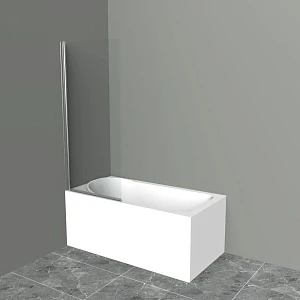 Шторка на ванну BelBagno Uno V-1 70x150 профиль хром, стекло прозрачное