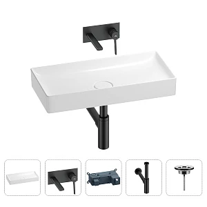 Раковина для ванной Wellsee Pure BY Wellsee 201002777 в наборе 4 в 1