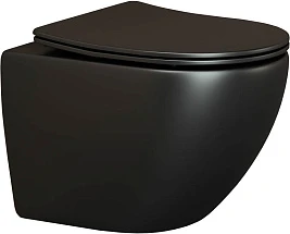 Унитаз подвесной Ceramica Nova Metropol CN4002MB безободковый, черный матовый