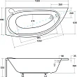 Акриловая ванна Besco Mini 150x69 L - превью 2