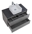 Мебель для ванной Belbagno Kraft 80 подвесная, со столешницей, 2 ящика, Cemento Grigio - превью 2