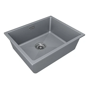 Мойка кухонная Paulmark LUMI 55UNI LU55-GRM 46х55,5 см, серый металлик