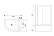 Душевой уголок Royal Bath RB 8120BK-T (прозрачное) правый - превью 1