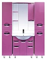 Шкаф-пенал Misty Жасмин 35 R розовая эмаль, с корзиной - превью 2