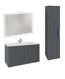 Мебель для ванной Caprigo Novara 100 35917-TP810 с ящиками, графит