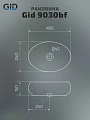 Раковина Gid Lago 9030bf накладная 48х34 черная глянцевая - превью 1
