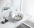Раковина Bronze de Luxe Lotos 40,5 белая,синяя - превью 2