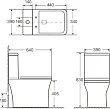 Чаша для унитаза-компакта Aquanet Cube 2-C CL-12288 240208 - превью 1