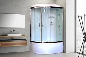 Душевая кабина Royal Bath RB 8120BK6-WT-CH 120x80 (белое/прозрачное) правая