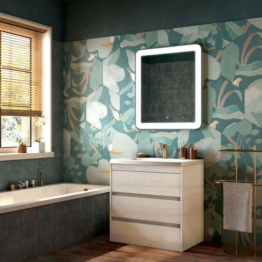 Мебель для ванной Art&Max Family-750-3C-PIA-PB Pino Bianco, напольная