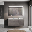 Мебель для ванной Belbagno Kraft 120 L подвесная, Cemento Grigio