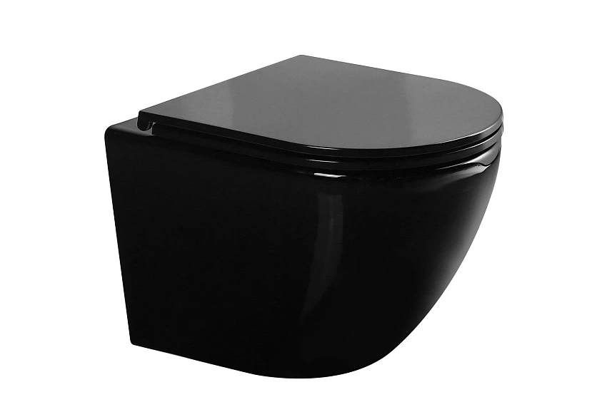 Унитаз подвесной Gid Convexo Tr2122BL черный глянцевый