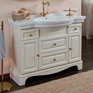 Тумба для комплекта La Beaute Classic Michel 120 слоновая кость матовый, фурнитура бронза