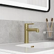 Смеситель Iddis Aiger AIGMG00i01 для раковины, золотой матовый - превью 1