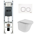 Комплект Weltwasser 10000006590 унитаз Telbach 004 GL-WT + инсталляция + кнопка Amberg RD-WT