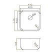 Мойка кухонная Grandex Aqua Select 2003331 44,5х44,5 см, золото - превью 1