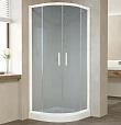 Душевой уголок Vegas Glass ZS 0080 01 10 профиль белый, стекло сатин - превью 1