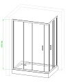 Душевой уголок Royal Bath HPD RB9011HPD-T-CH 110х90 прозрачный - превью 1