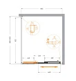Душевой уголок Cezares Molveno MOLVENO-AHF-31-90/100-C-CR-IV 90х100х195 см, профиль хром, стекло прозрачное - превью 2
