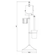 Напольная стойка Savol S-0Y580HB, черный/золото - превью 1