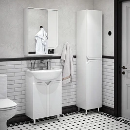 Мебель для ванной Corozo Сириус 55 напольная, белая