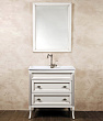 Мебель для ванной La Beaute Classic Vivien Cassetto 80 белый с патиной, фурнитура серебро