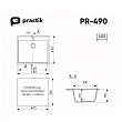 Мойка кухонная Practik PR-M 490-004 49 см, черный оникс - превью 2