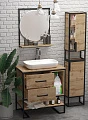 Зеркало 1Marka Grunge Loft 60П круглое, с полкой Ц0000007991 - превью 2