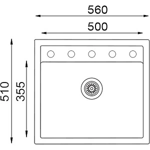 Мойка кухонная TopZeroGeorgia 560.510-40 Galaxy 40, 51х56 см