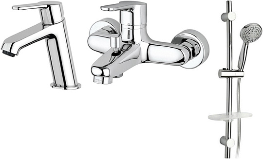 Душевой комплект Paini Unika 59CR111LMKM + 59CR205LMKM + душевой гарнитур 50CR124/P19