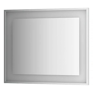 Зеркало EVOFORM LEDSIDE BY 2204 в багетной раме со светильником 90x75 см серое