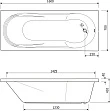 Акриловая ванна Cezares Modena 160x70 - превью 2