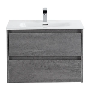 Тумба с раковиной Belbagno Kraft 70 подвесная, 2 ящика, Cemento Grigio