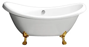 Акриловая ванна BelBagno BB05-ORO с ножками золото
