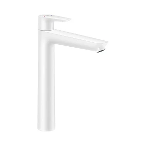 Смеситель Hansgrohe Talis E 71716700 для раковины, со сливным гарнитуром, белый матовый