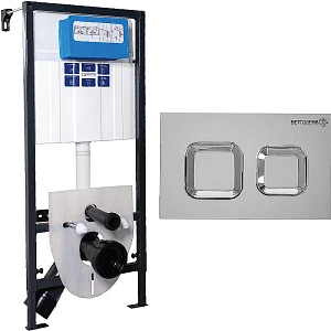 Инсталляция Bettoserb Sava Fix Slim 40006456 + клавиша Djerma 40006473 хром глянцевый