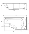 Акриловая ванна Marka One Convey 150x75 R - превью 2