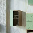 Шкаф Бриклаер Кристалл 35х60 дуб гранж песочный/фисташка - превью 2