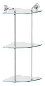 Полка 3SC Stilmar STI 019 угловая, 3-х ярусная, хром