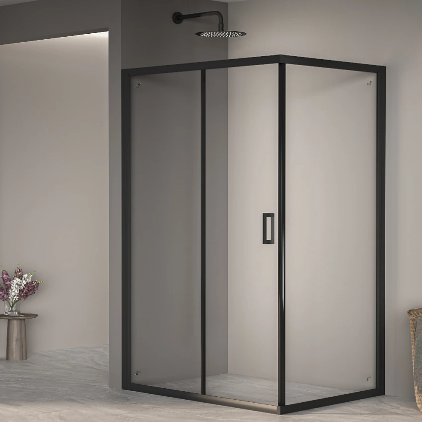 Душевой уголок RGW Passage PA-245B 120x80x190 профиль черный, стекло прозрачное