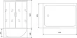 Душевой бокс Timo Lux TL-1505 с гидромассажем, 148x82x220 см - превью 2