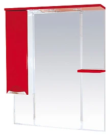 Зеркало-шкаф Misty Кристи 90 красная эмаль L