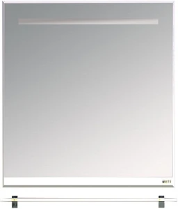 Зеркало Misty Джулия 75 с полочкой, белое White