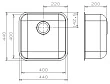 Мойка кухонная Reginox IB 40x40 U LUX сталь - превью 1