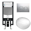 Комплект Weltwasser 10000006624 унитаз Jeckenbach 004 GL-WT + инсталляция + кнопка Amberg RD-CR